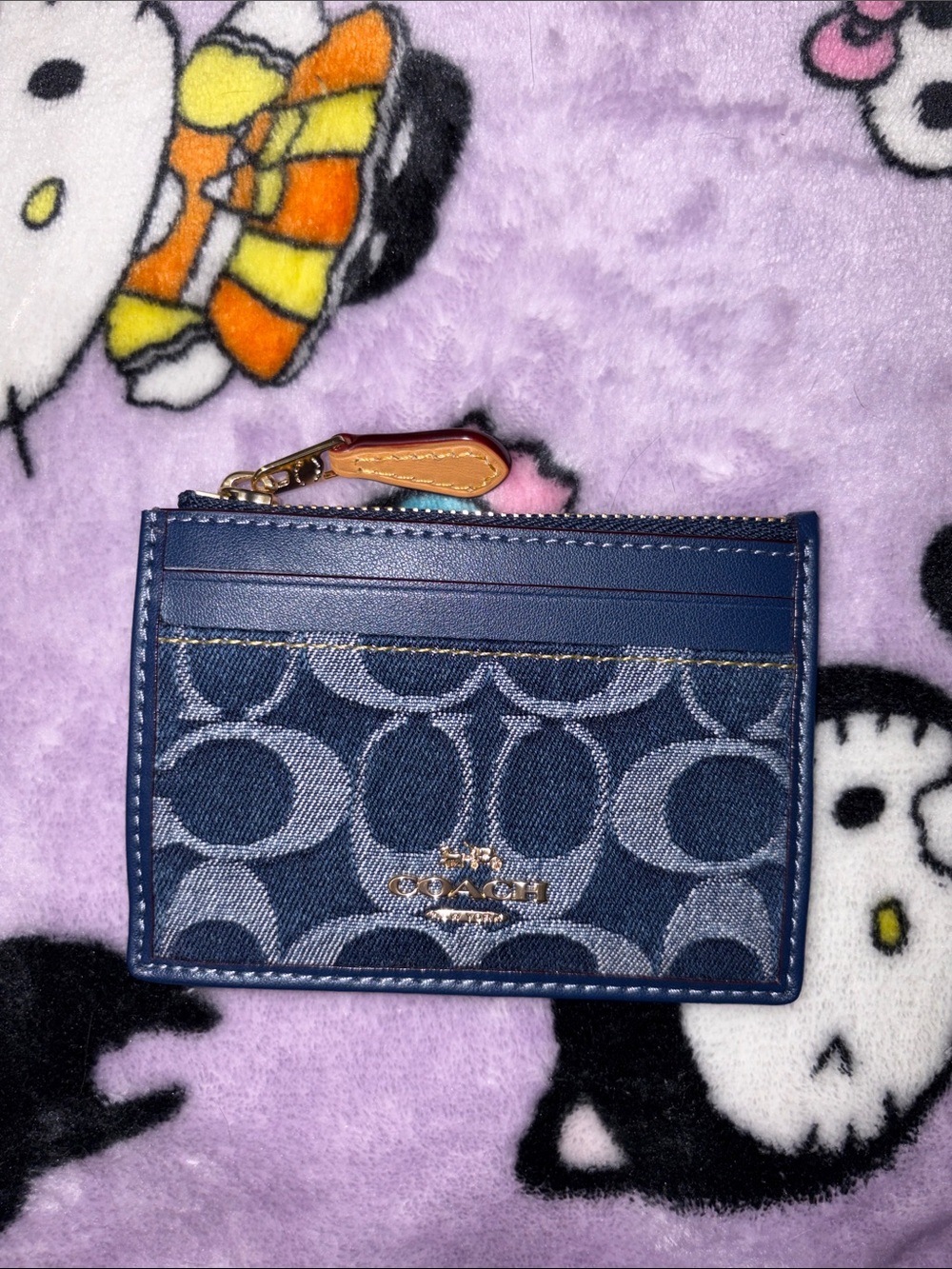 Coach Mini Skinny Id Case Denim